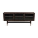 Кафява витрина от декор от дъб  с плъзгащи се врати 170x75 cm Hazelton – Rowico