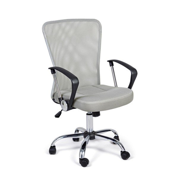 Светлосив тапициран офис стол Brisbane – Yes Everyday