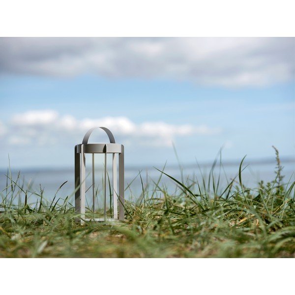 Светлосив екстериорен LED фенер с USB (височина 30 cm) Firefly – Zone-image-1