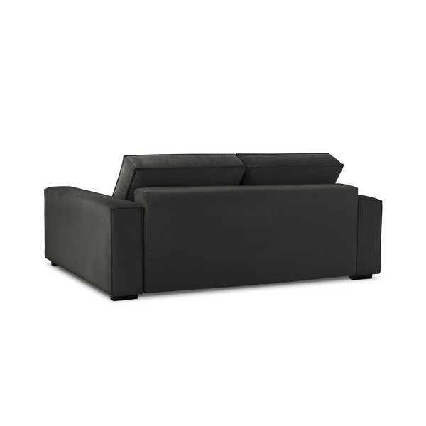 Черен велурен разтегателен диван Azalea - Mazzini Sofas-image-3