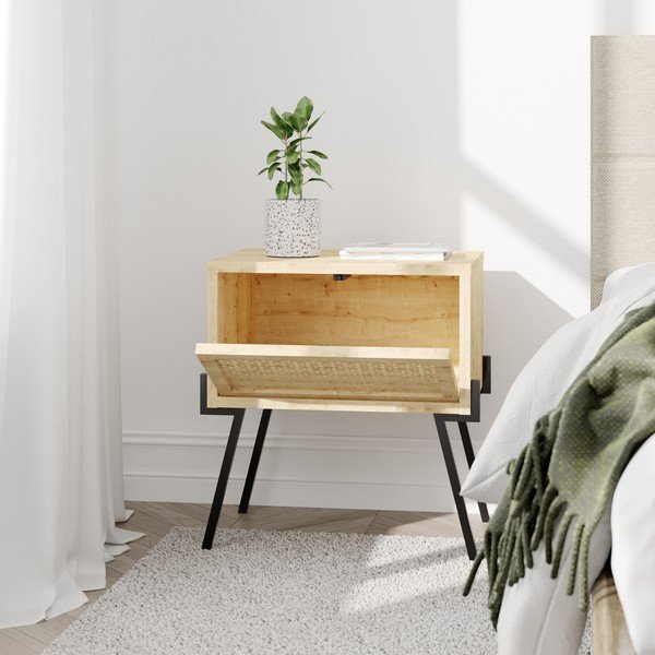 Нощно шкафче в естествен цвят Naive - Kalune Design-image-3
