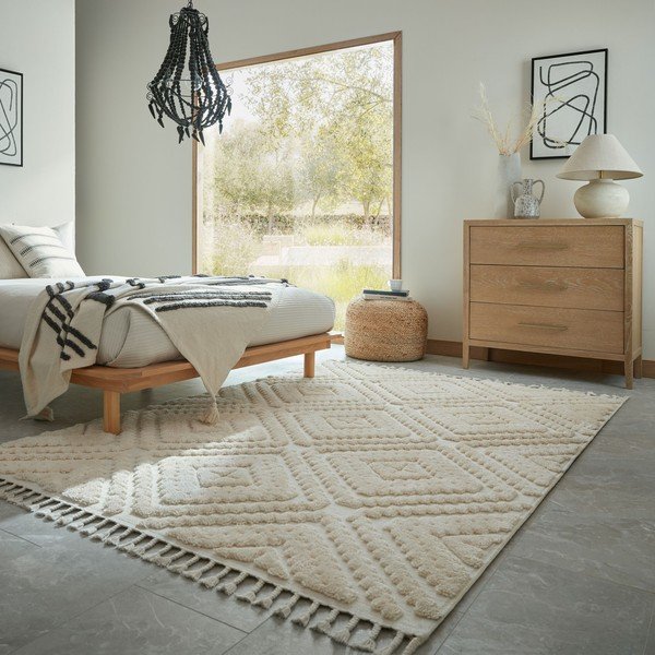 Кремав килим 133x190 cm Diomara – Flair Rugs-image-1