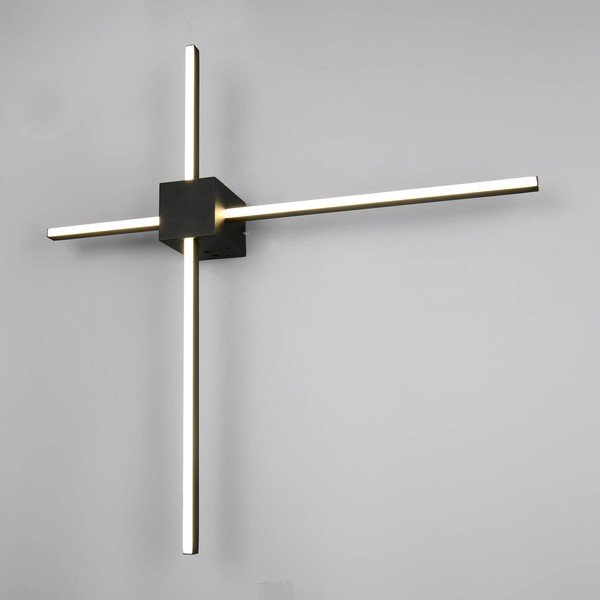 Матово черно LED затъмняваща се стенна лампа Cassino – Trio-image-1