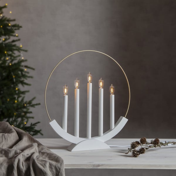 Бяла коледна светлинна украса Brace – Star Trading-image-1
