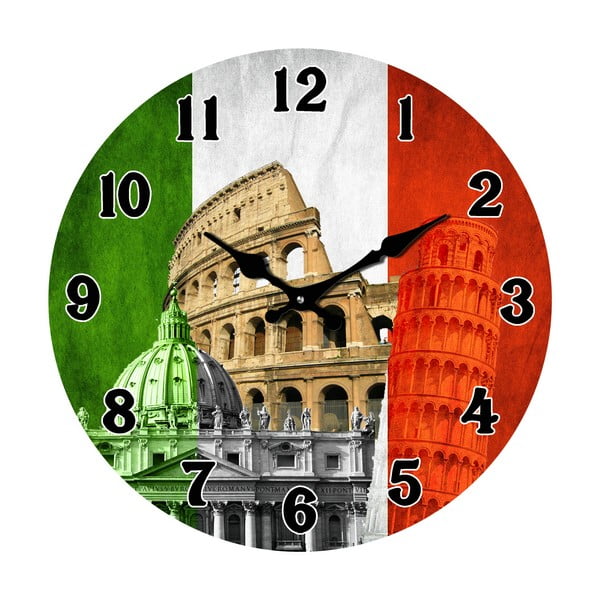 Стъклен часовник в Италия, 34 cm - Postershop