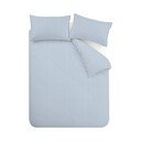 Синьо  двойно  3 части спално бельо 200x200 cm Epping Textured Stripe – Catherine Lansfield