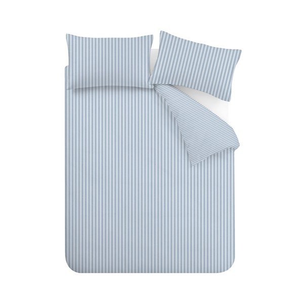 Синьо  единично  спално бельо 135x200 cm Epping Textured Stripe – Catherine Lansfield