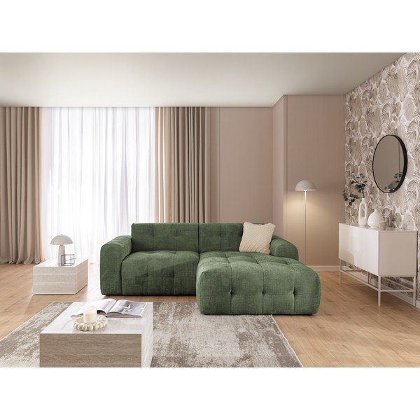 Зелен ъглов диван (десен ъгъл/с лежанка) Melva – Ropez-image-3