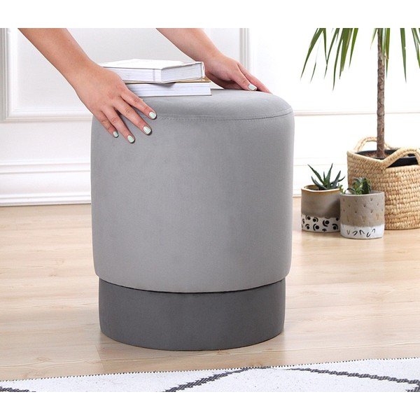 Сива табуретка Ropp – Artie-image-2