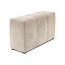 Бежов кадифен подлакътник за модулен диван Rome Velvet - Cosmopolitan Design