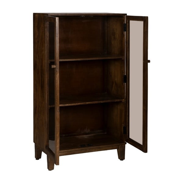 Кафява витрина от масивно манго 80x140x40 cm Ravi – Ixia-image-2