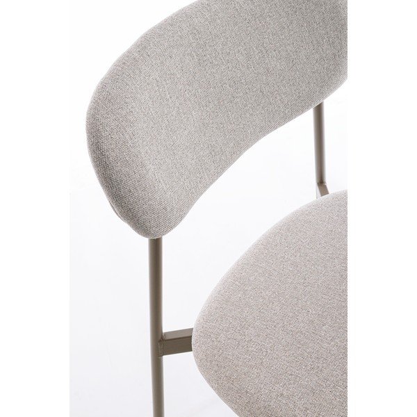 Светлокафяв тапициран трапезен стол Inka – Yes Everyday-image-1