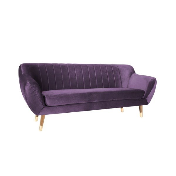 Диван от лилаво кадифе , 188 cm Benito - Mazzini Sofas-image-2