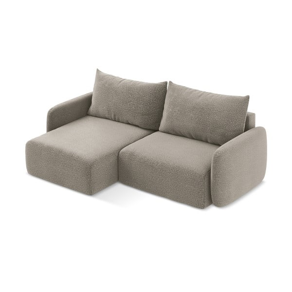 Бежов разтегателен ъглов диван с място за съхранение (ляв ъгъл) Kalena – Makamii-image-3