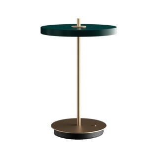 Зелена LED затъмняваща се настолна лампа с метален абажур (височина 31 cm) Asteria Move – UMAGE