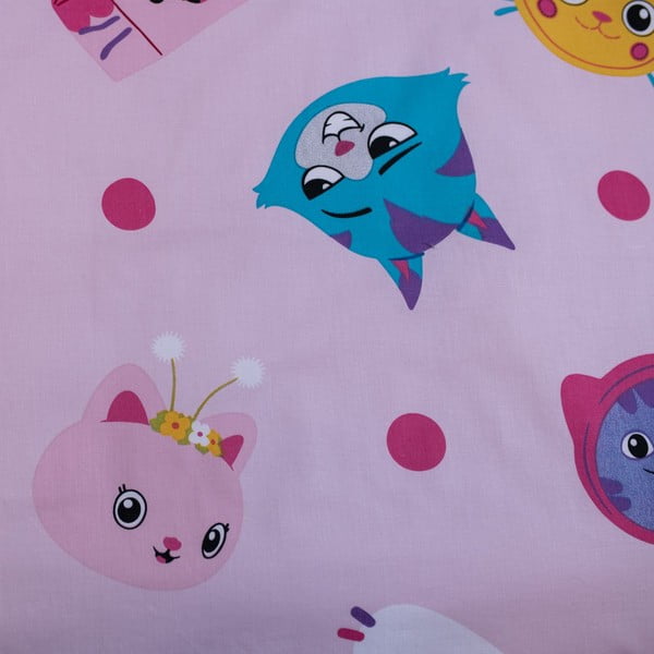 Розово памучно детско спално бельо 100x135 cm Gabby's Dollhouse – Jerry Fabrics-image-4