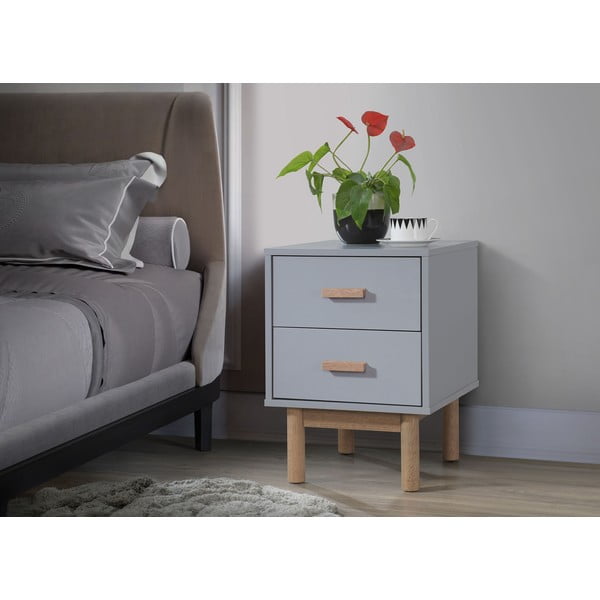 Сиво нощно шкафче Melanie – Støraa-image-1