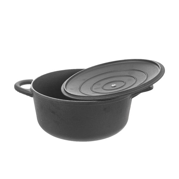 Съд от излято желязо с капак подходящо за индукционен котлон 4 l LITINA – Orion-image-4