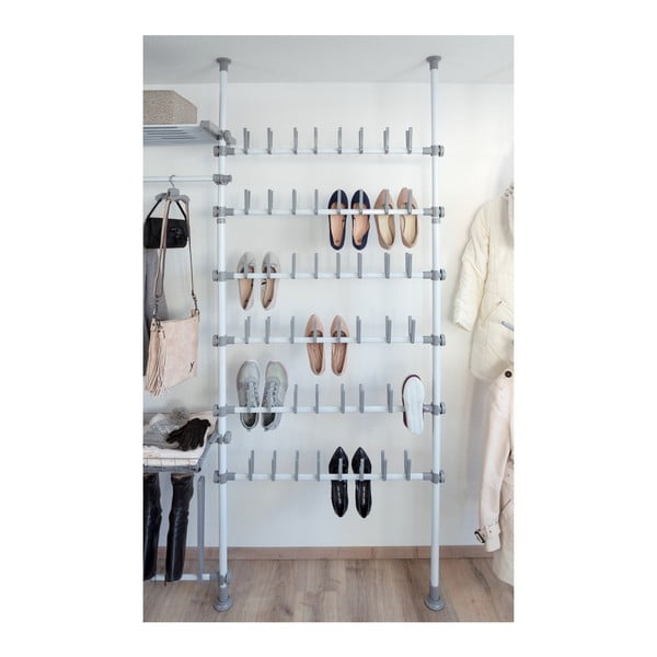 Бял метален телескопичен стелаж за обувки Herkules – Wenko-image-3