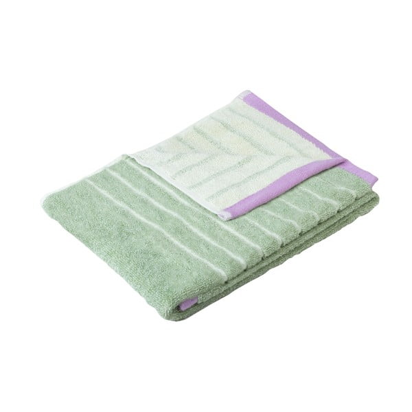 Зелена памучна кърпа за баня Dora, 70 x 140 cm - Hübsch