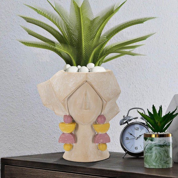 Бежова ваза от полирезин 27 cm Elegant - Mauro Ferretti-image-1