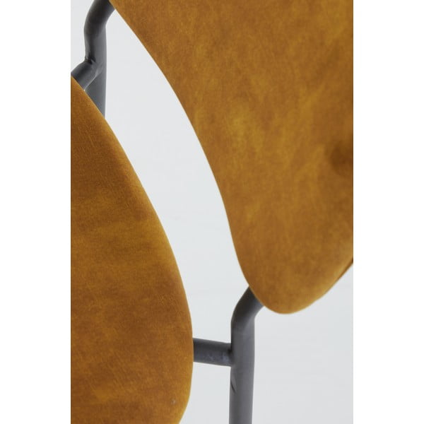 Бар стол от кадифе в цвят горчица 92 cm Emma - Light & Living-image-1