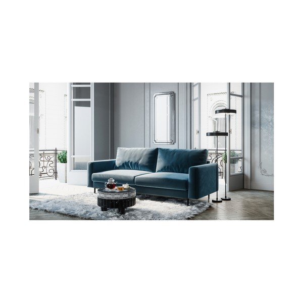 Тъмносин кадифен диван Devichy , 222 cm Levie - devichy-image-3