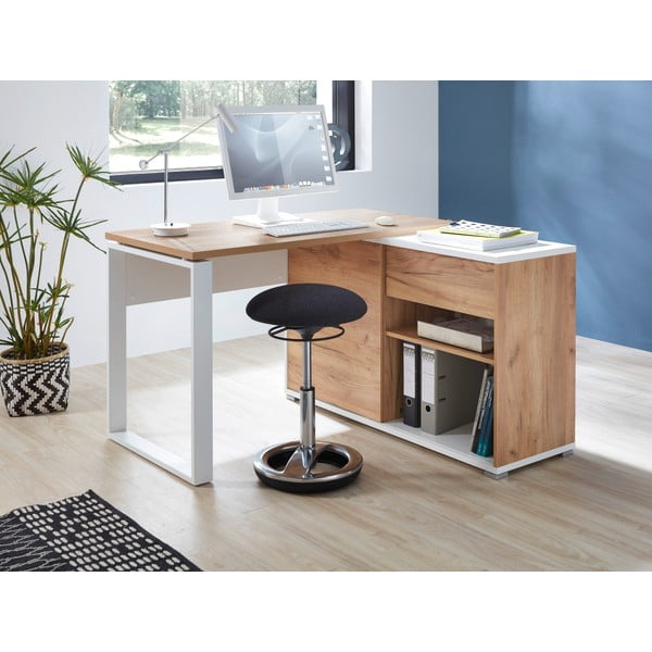 Работна маса от дъб 120x117 cm Lioni - Germania-image-2