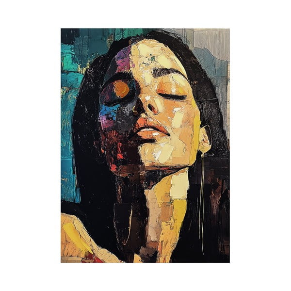 Картина с ръчно изрисувани елементи 70x100 cm Vivian – Styler