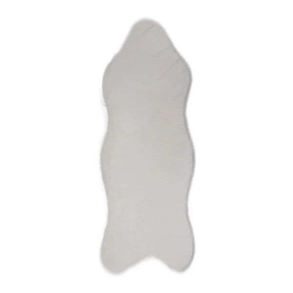 Бяла пътека от изкуствена кожа Pelus White, 75 x 200 cm - Unknown