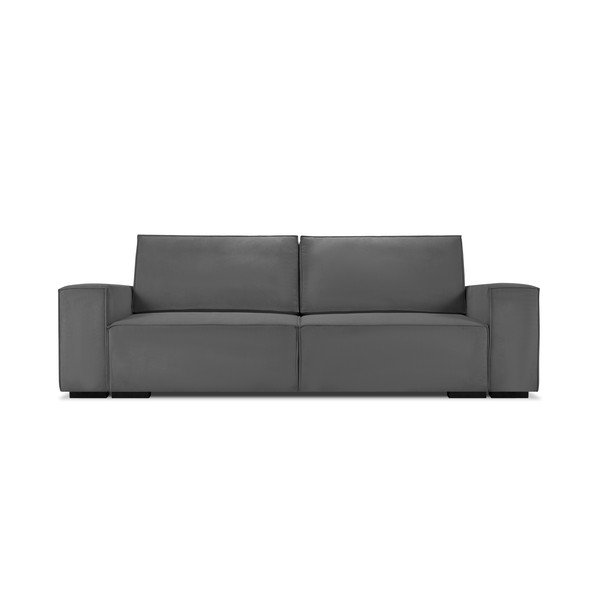 Тъмно сив велурен разтегателен диван Azalea - Mazzini Sofas-image-2