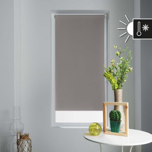 Светлокафява текстилна ролетна щора 90x180 cm Occult – douceur d'intérieur-image-2