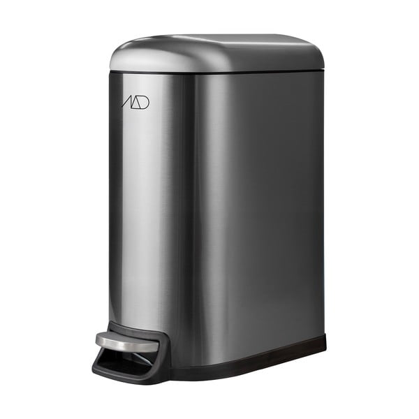 Кошче за боклук с педал от неръждаема стомана в сребрист цвят 10 l Wather – Mette Ditmer Denmark