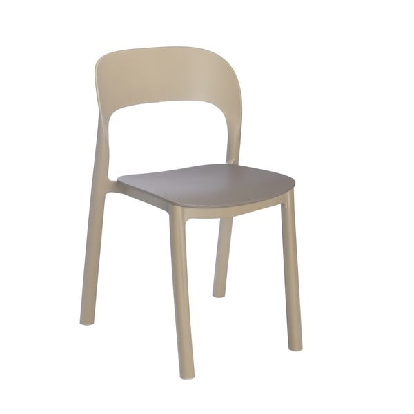 Sada 4 pískově hnědých židlí s hnědým sedákem Resol Ona