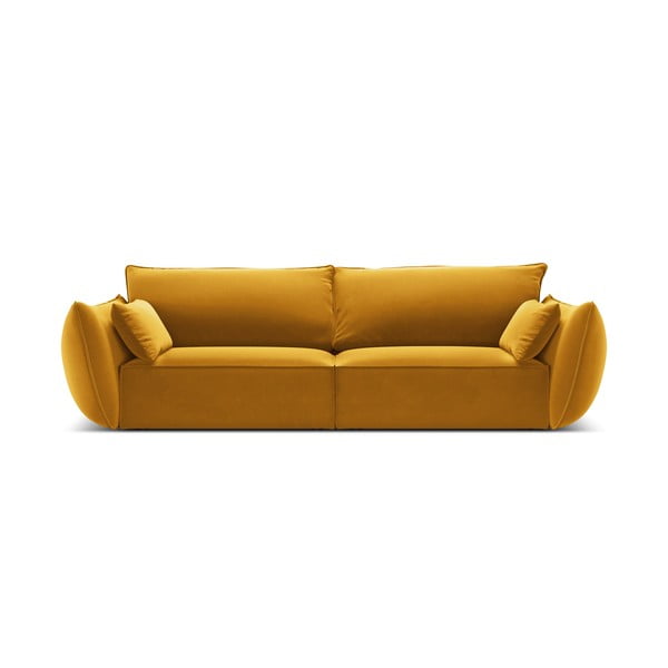 Кадифен диван в цвят горчица 208 cm Vanda – Mazzini Sofas