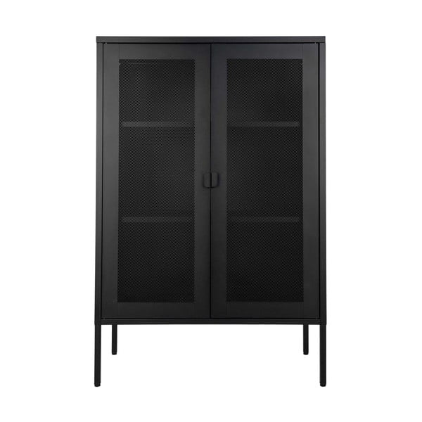 Черен метален шкаф 80x120 cm Melbourne - House Nordic-image-1