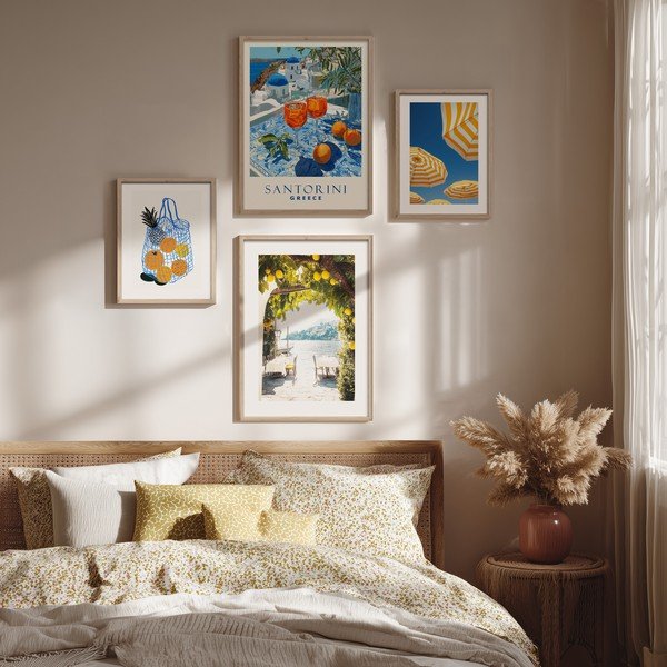 Печатна картина с включена рамка 50x70 cm Santorini – Styler-image-2
