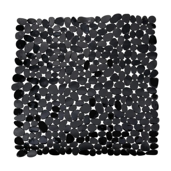 Черна неплъзгаща се постелка за баня , 54 x 54 cm Paradise - Wenko