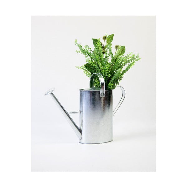Цинкова ваза за поливане на диви цветя сребро, 10 x 30 cm - Surdic