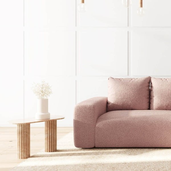 Розов ъглов диван от букле (десен ъгъл) Monce – Rodier-image-4