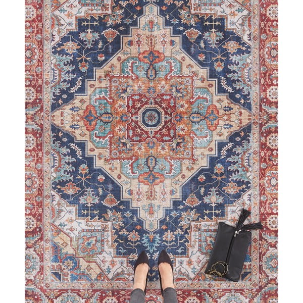 Тъмно синьо-червена  пътека , 80 x 200 cm Sylla - Nouristan-image-1