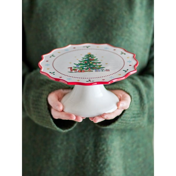 Керамична стойка за десерти с коледен мотив Naive – Bloomingville-image-1