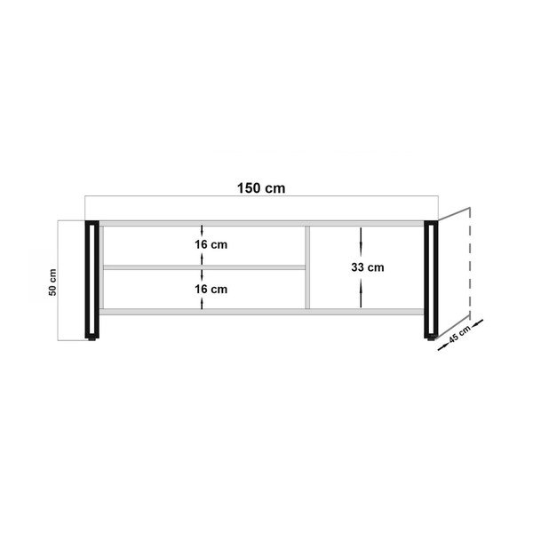 Масичка за телевизор Milo, дължина 150 cm - Sapphire-image-1