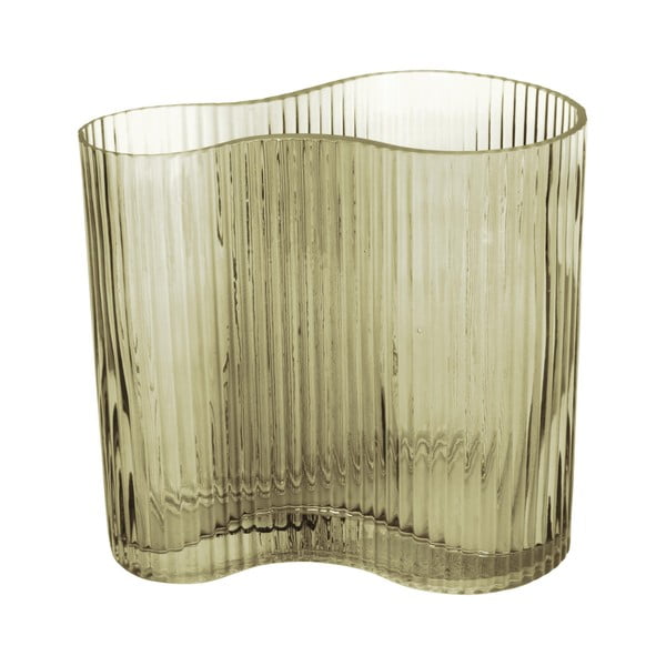 Зелена стъклена ваза Wave, височина 18 cm Allure Wave - PT LIVING