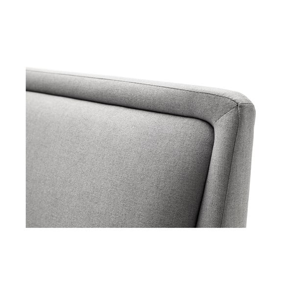 Светлосиво двойно легло 160x200 cm тапицирано без ламелно дъно Frieda – Meise Möbel-image-1