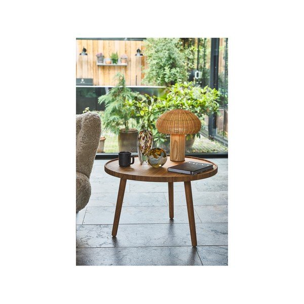 LED настолна лампа в естествен цвят с ратанов абажур (височина 32 cm) – Villa Collection-image-4