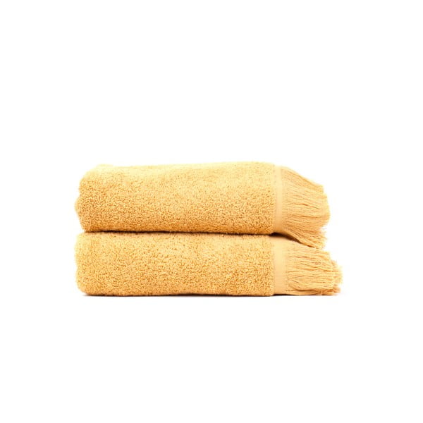 Sada 2 žlutých bavlněných ručníků Casa Di Bassi Sun, 50 x 90 cm