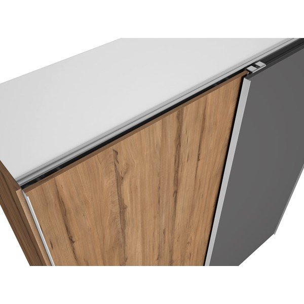 Сив гардероб от орех с плъзгащи се врати 182x200 cm Malta - Marckeric-image-3