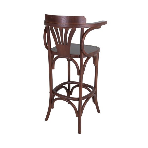 Кафяв бар стол от масивен бряст (височина на седалката 77 cm) Montmartre – Antic Line-image-1