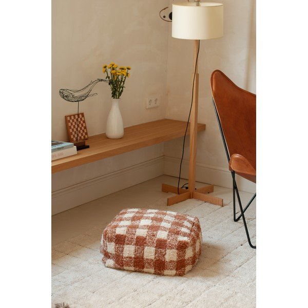 Кафяв детски пуф Vichy Toffee – Lorena Canals-image-1